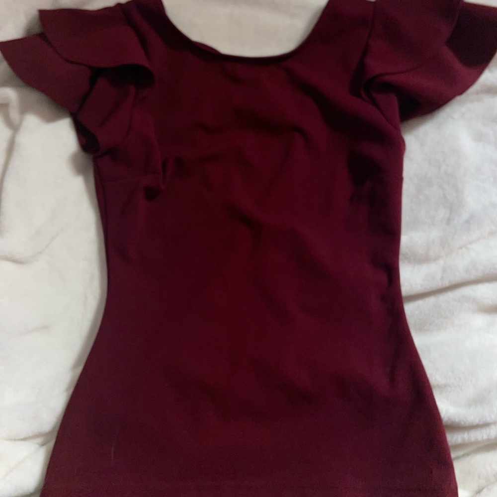 Windsor Ruby Red/Maroon Blpuse in size S